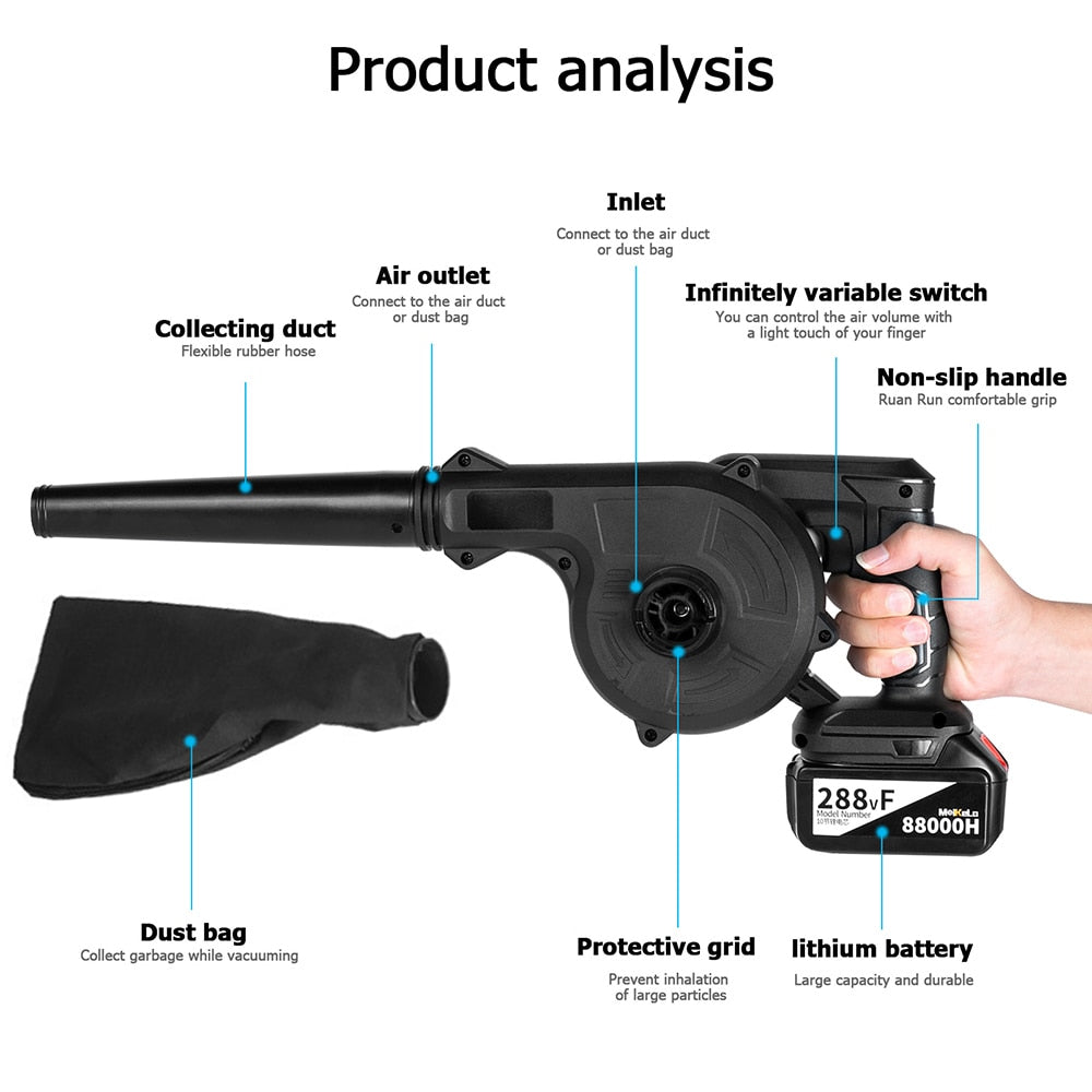 VacuPro™ - Multifunctionele Draadloze Elektrische Blazer