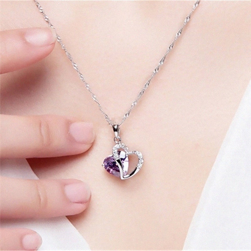 Cozuri | Hart Design Zirkoon Ketting Hanger + Oorbellen Set