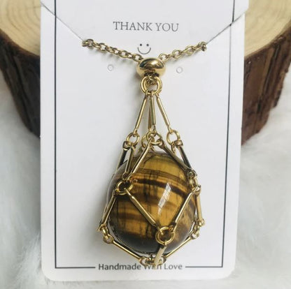 Celestique™ - Verstelbare Kristallen Stenen Houder Ketting