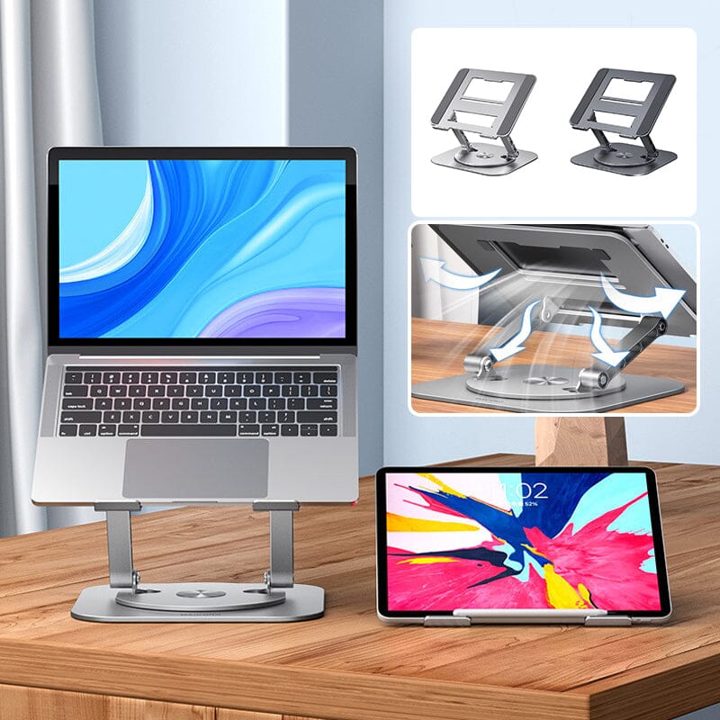 LaptopPro360° Stand - Roterende Aluminium Laptop Tablet Stand