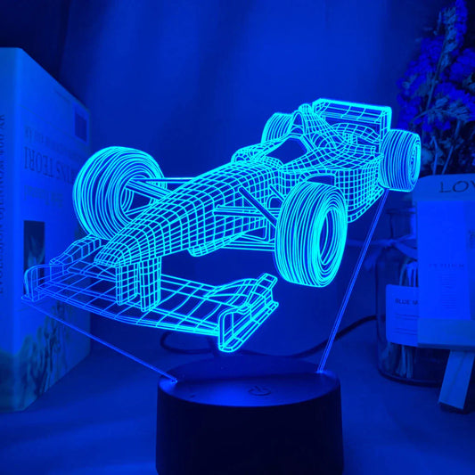 Luminoos™ Formule-1 3D Lamp met Kleur Modus
