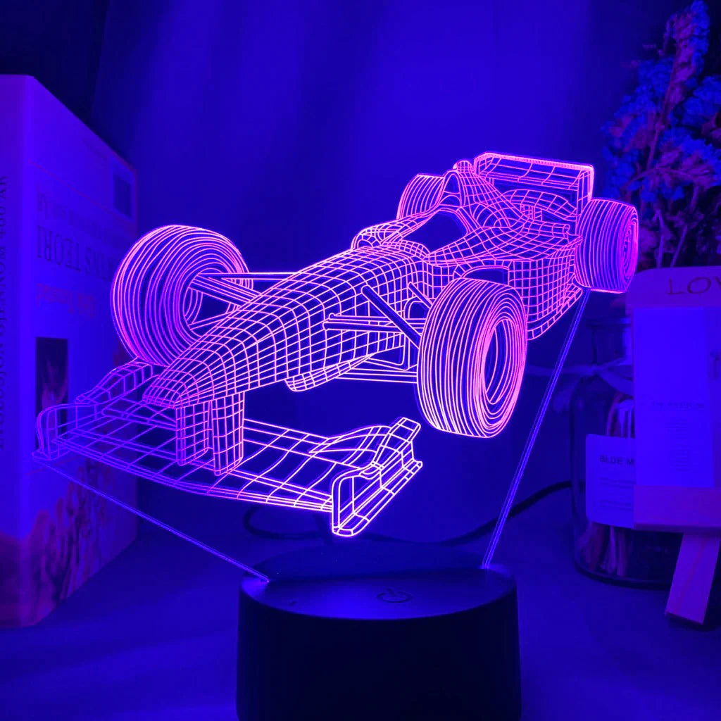 Luminoos™ Formule-1 3D Lamp met Kleur Modus