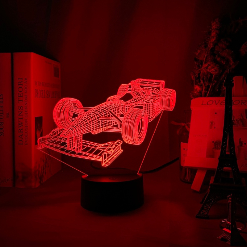 Luminoos™ Formule-1 3D Lamp met Kleur Modus